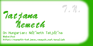 tatjana nemeth business card